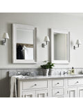 Neptune Buckingham rectangular wall mirror in off white, imported from the UK