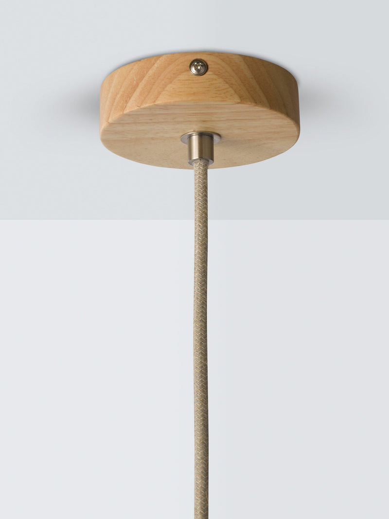 John Lewis Finn Large pendant light wooden slats, imported from the UK
