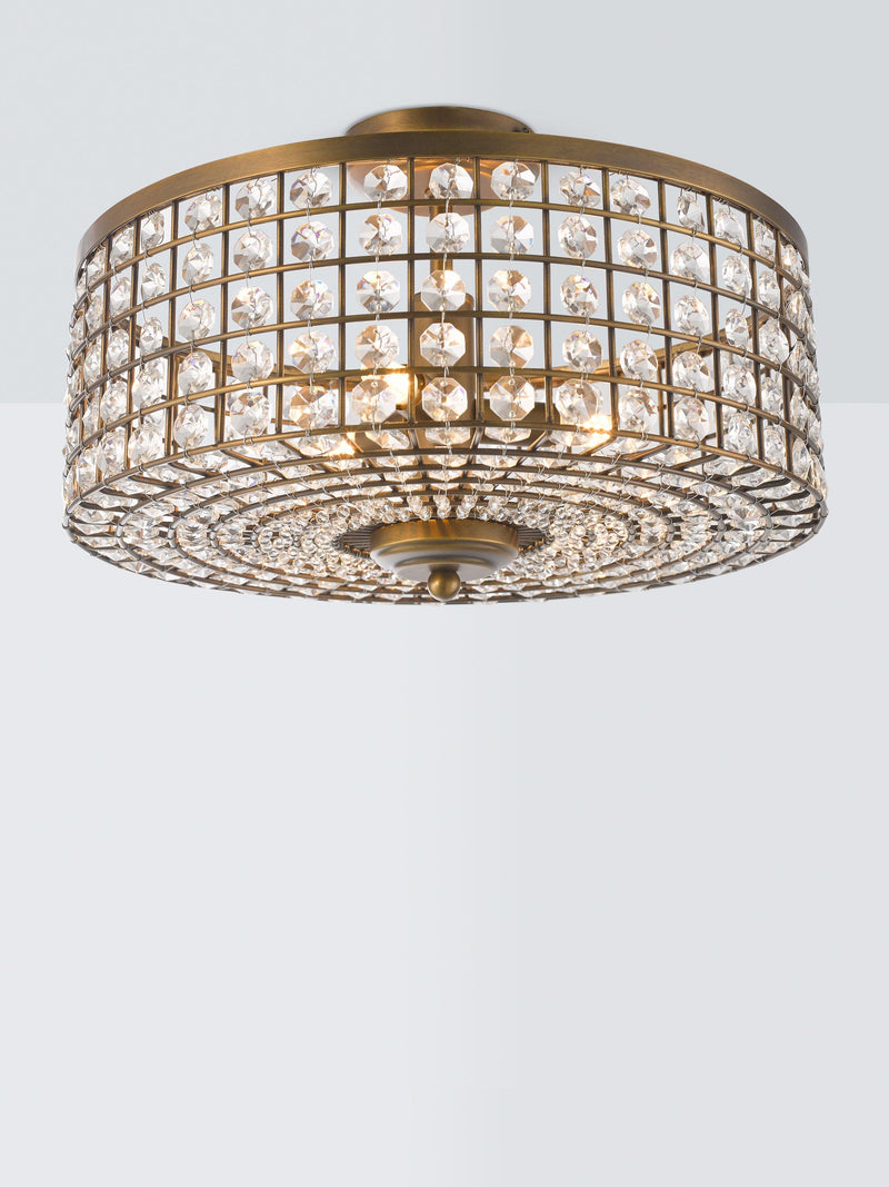 John Lewis Orvieto semi flush ceiling light satin bronze (British brand)