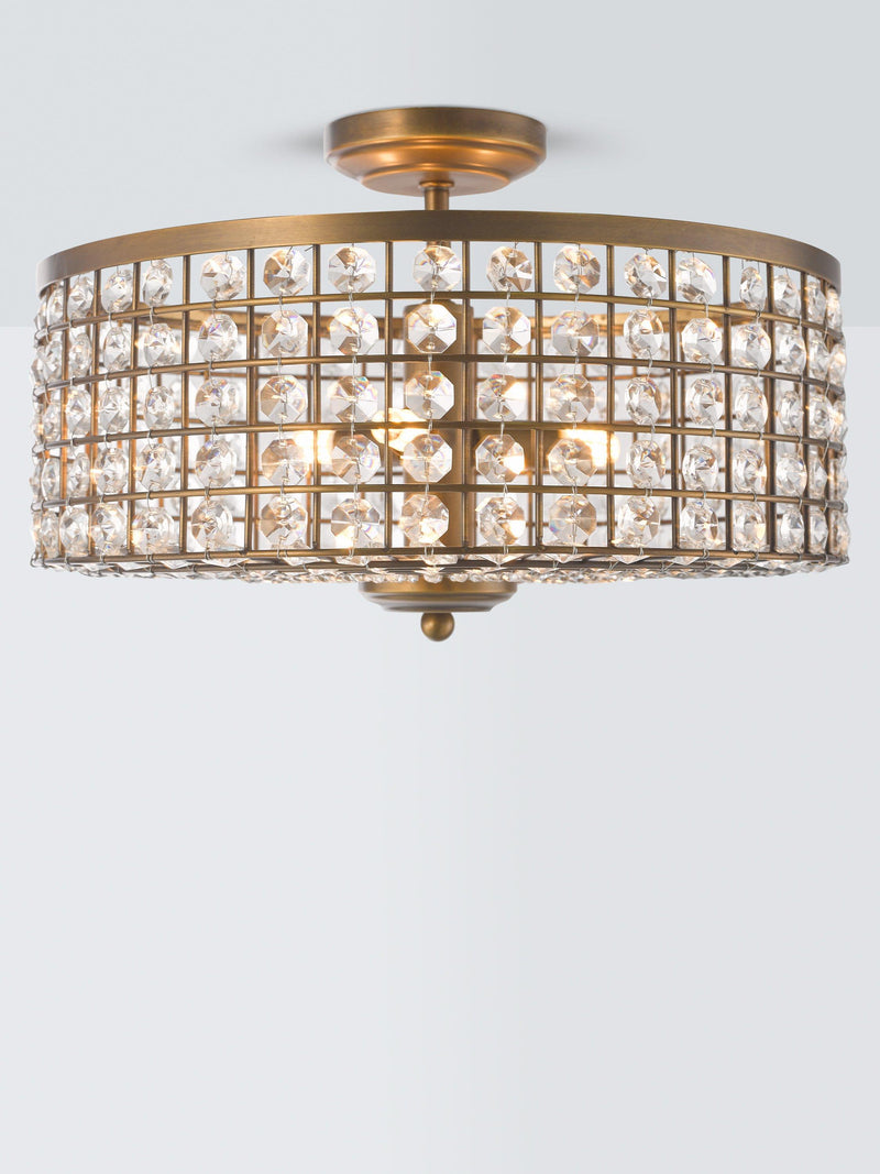 John Lewis Orvieto semi flush ceiling light satin bronze (British brand)