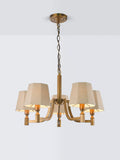 John Lewis Oatmeal 5-arm pendant light, antique brass, imported from the UK