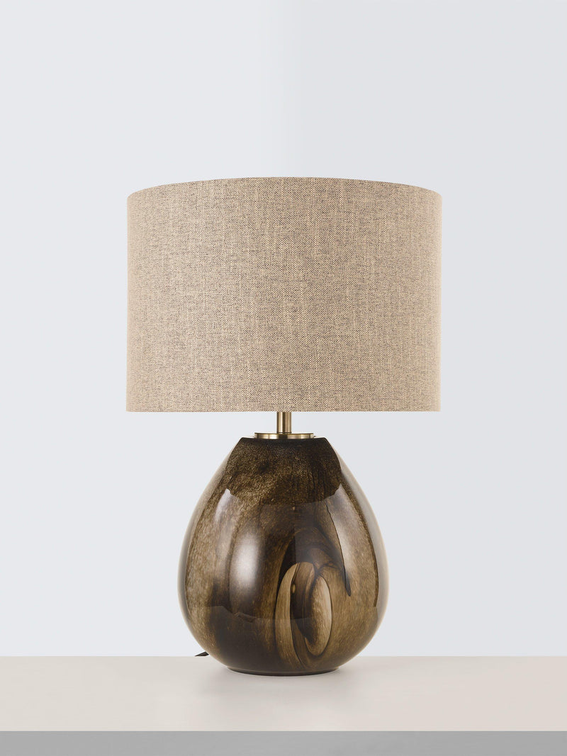 John Lewis Merriot glass table lamp mocha, imported from the UK