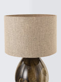 John Lewis Merriot glass table lamp mocha, imported from the UK
