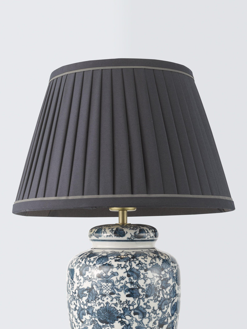 John Lewis navy ceramic table lamp, UK version