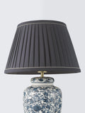 John Lewis navy ceramic table lamp, UK version