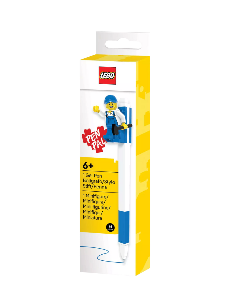 LEGO Gel Pen blue brick top minifigure - British product