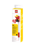 LEGO red gel pen with plates and minifigure (British brand)