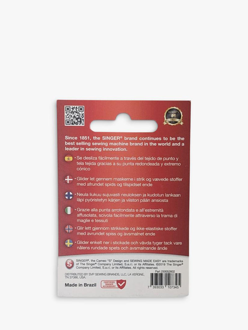 Singer sewing machine needles universal assortment pack of 5 (British brand)