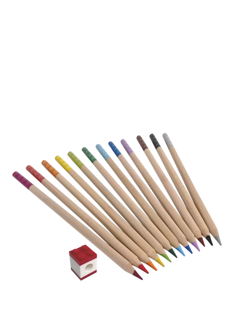 LEGO colouring pencils set of 12 - imported from the UK