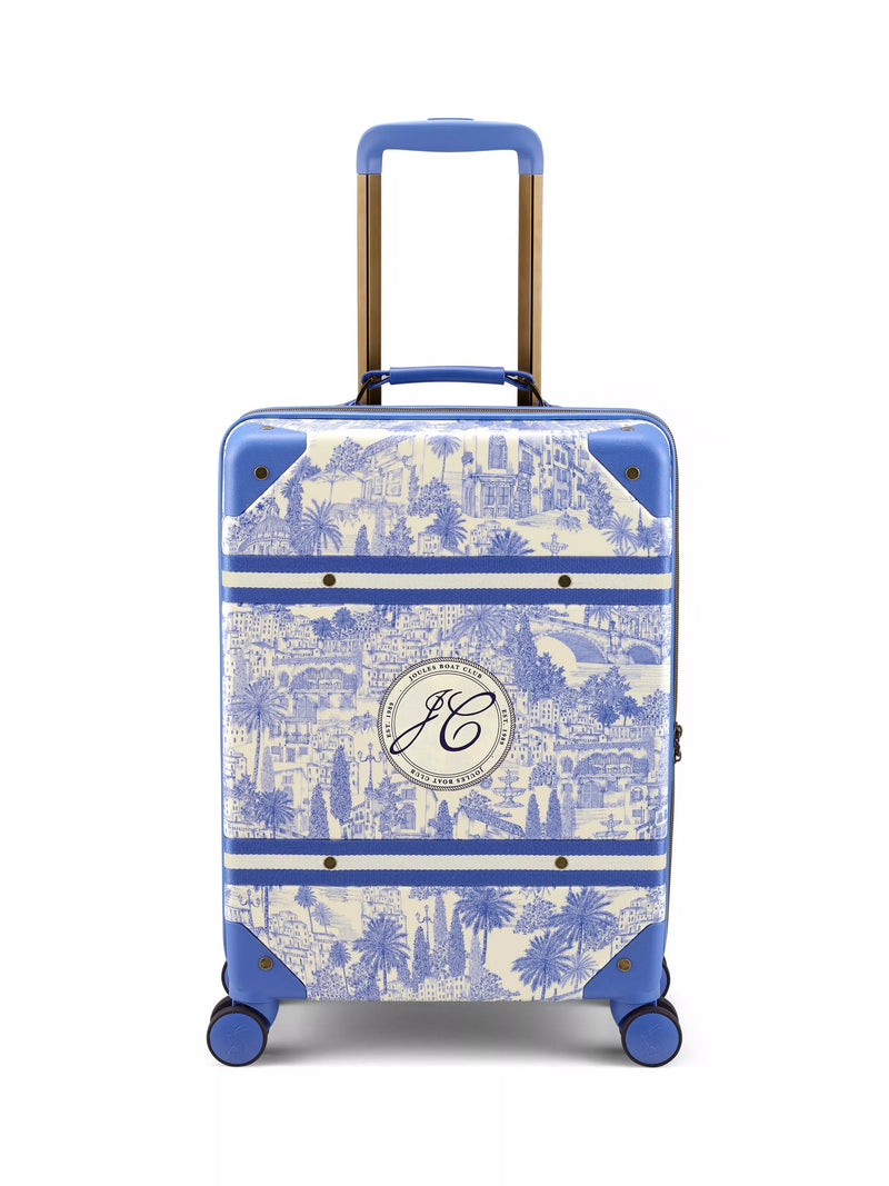 Joules Boathouse cabin suitcase 38L in blue multi - British product