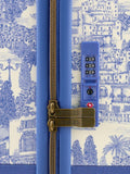 Joules Boathouse cabin suitcase 38L in blue multi - British product