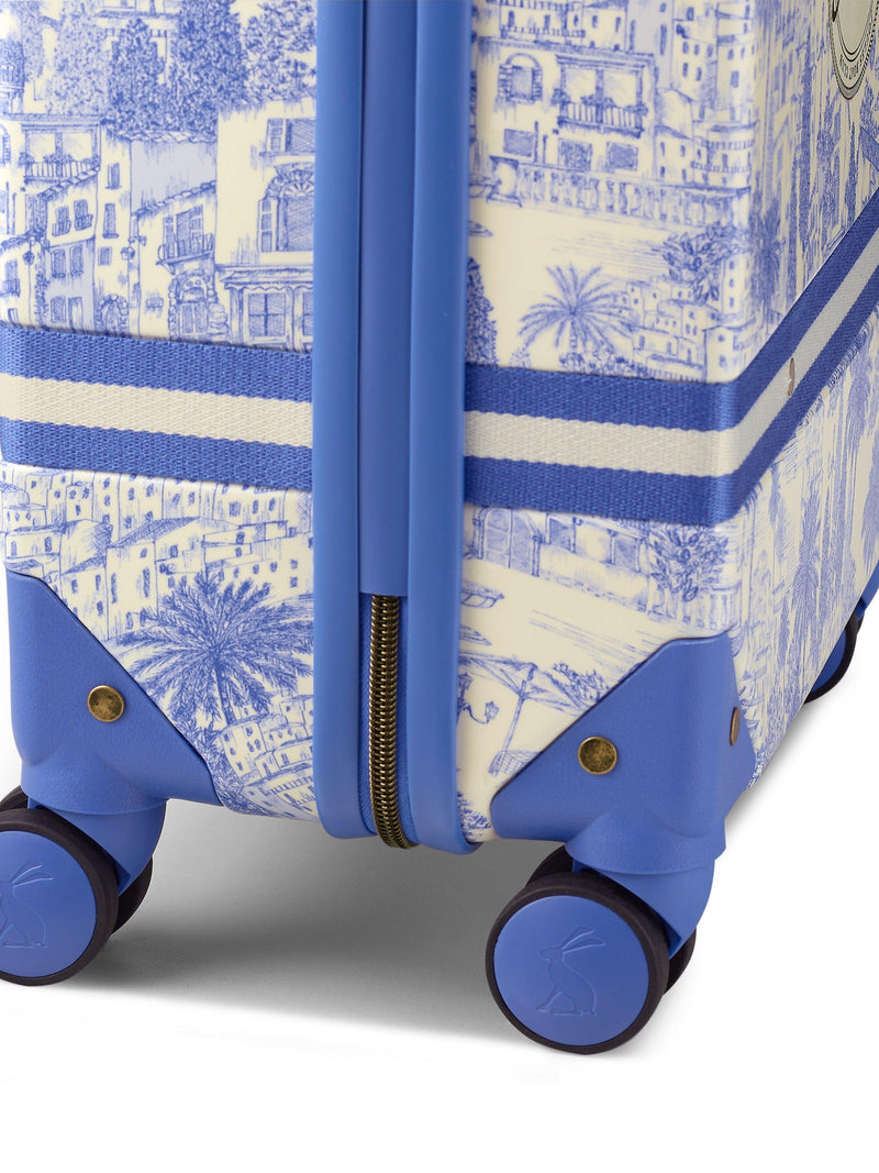 Joules Boathouse cabin suitcase 38L in blue multi - British product