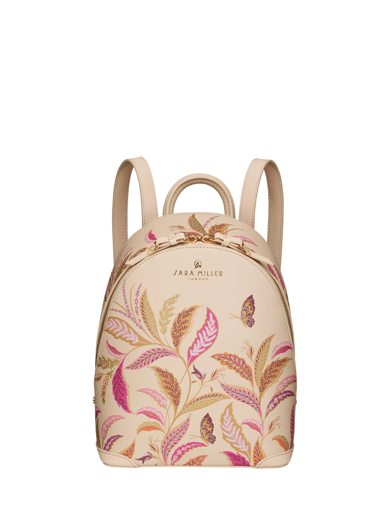Sara Miller Fern Garden mini backpack with gold foil print - British product