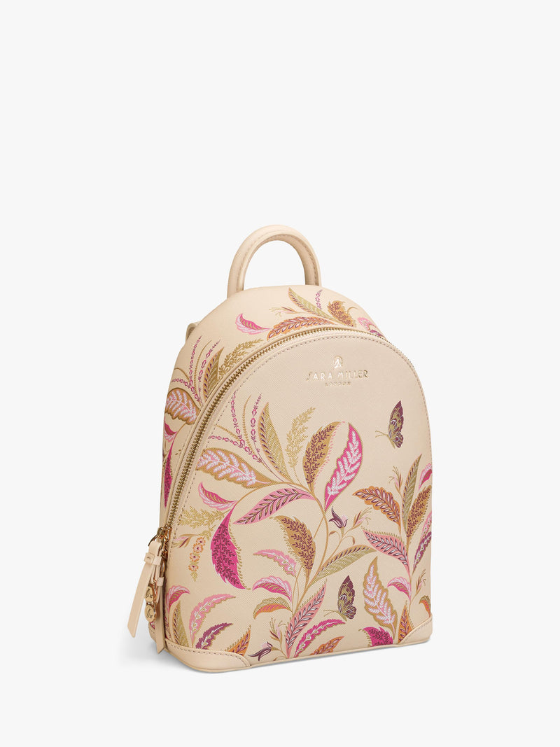Sara Miller Fern Garden mini backpack with gold foil print - British product