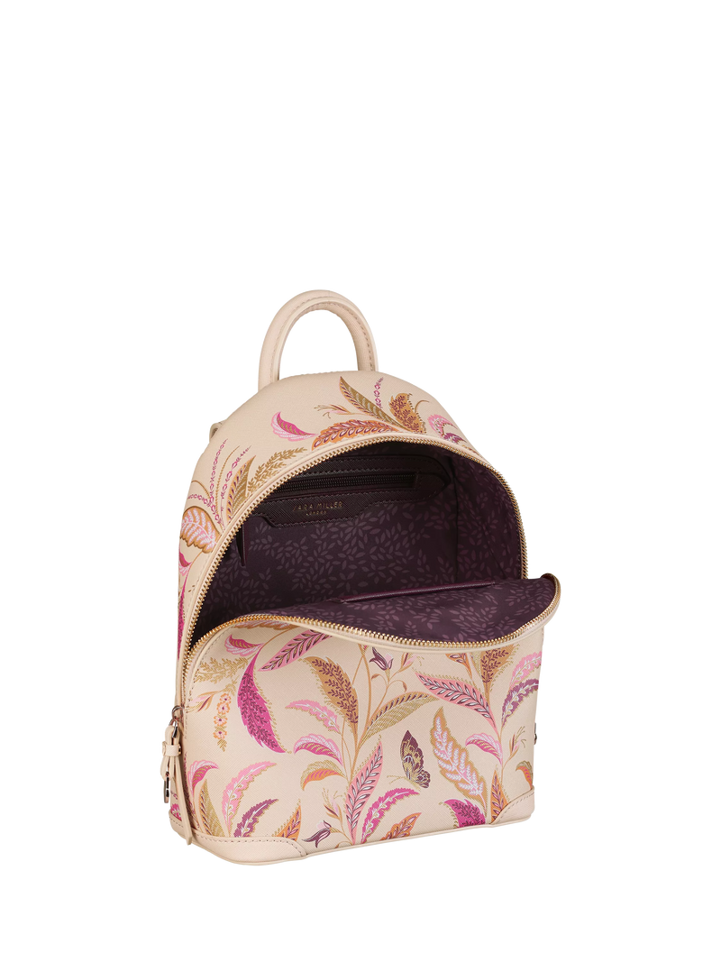 Sara Miller Fern Garden mini backpack with gold foil print - British product