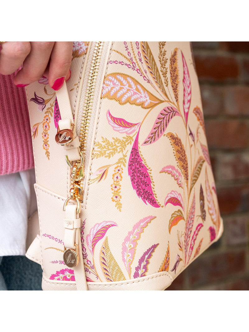 Sara Miller Fern Garden mini backpack with gold foil print - British product