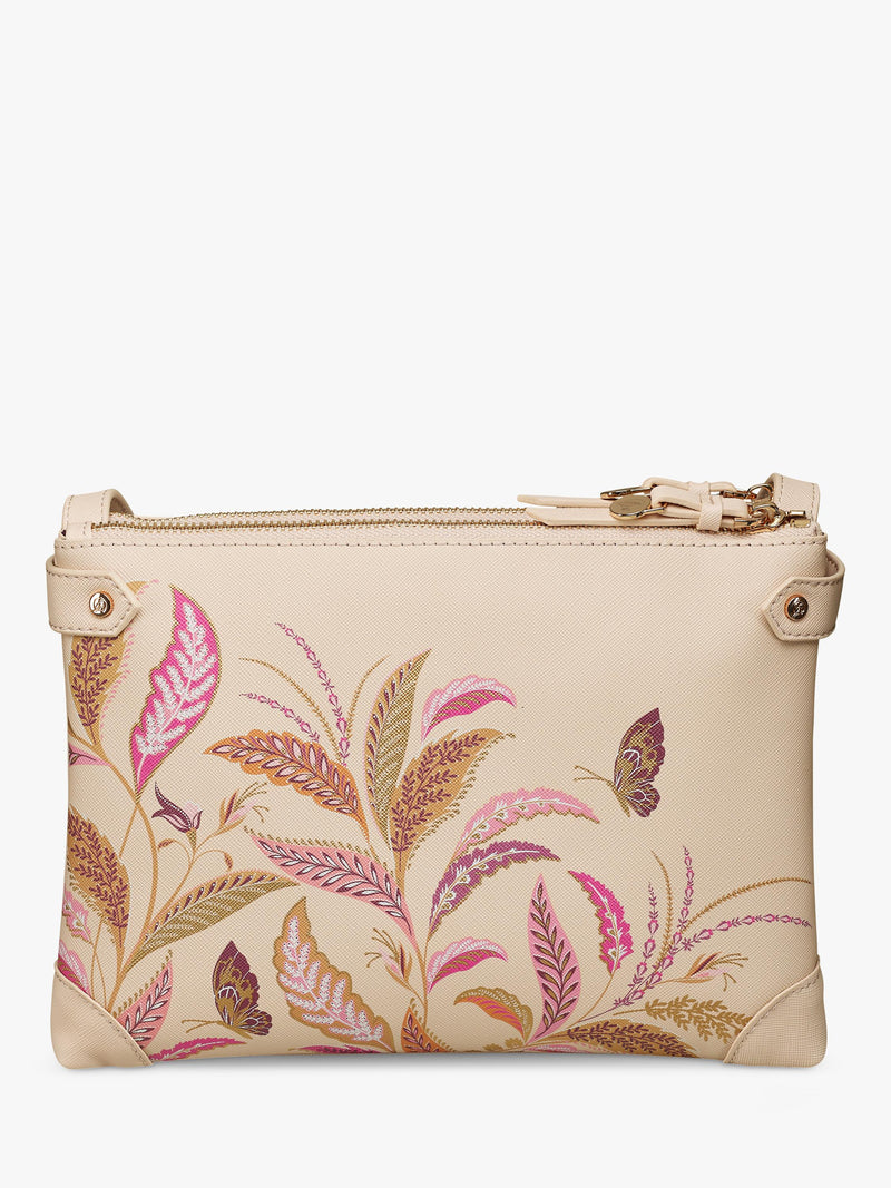 Sara Miller Fern Garden crossbody bag pink multi, imported from the UK