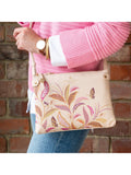 Sara Miller Fern Garden crossbody bag pink multi, imported from the UK