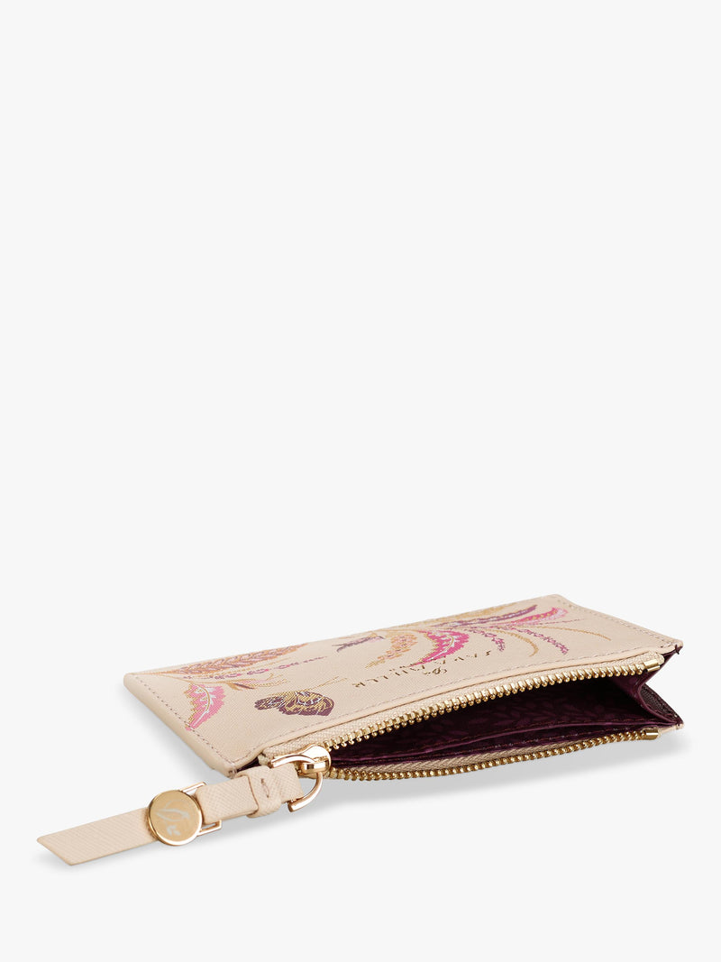 Sara Miller zipped credit card holder Pink Multi (British brand)