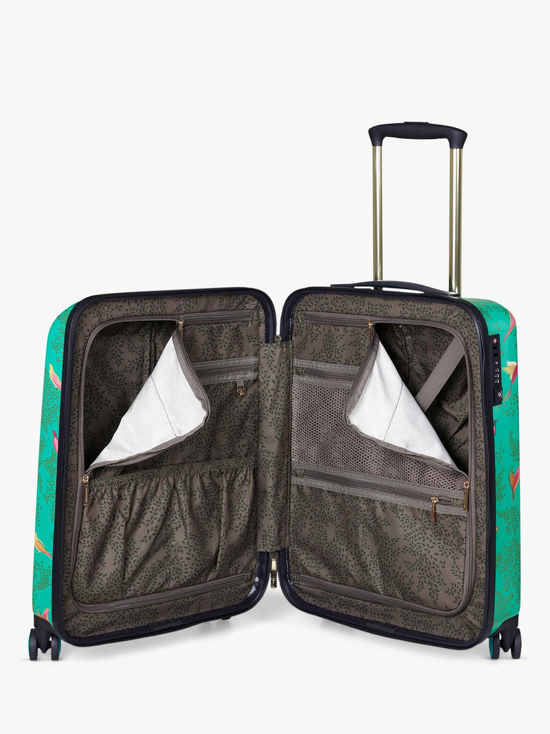 Sara Miller Chelsea 56cm cabin case green multi - British product