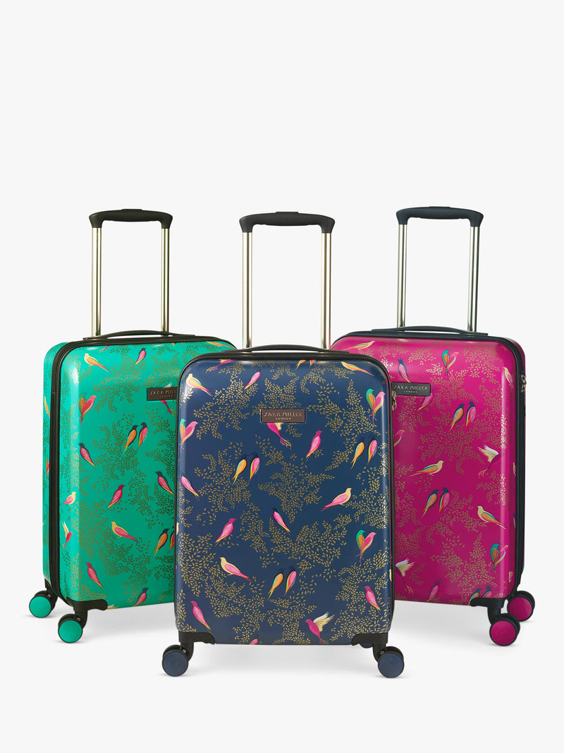 Sara Miller Chelsea 56cm cabin case green multi - British product