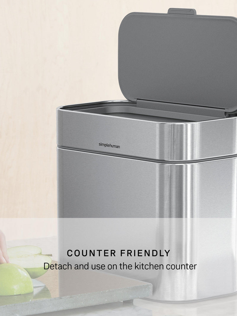 Simplehuman compost caddy stainless steel 4L (British brand)