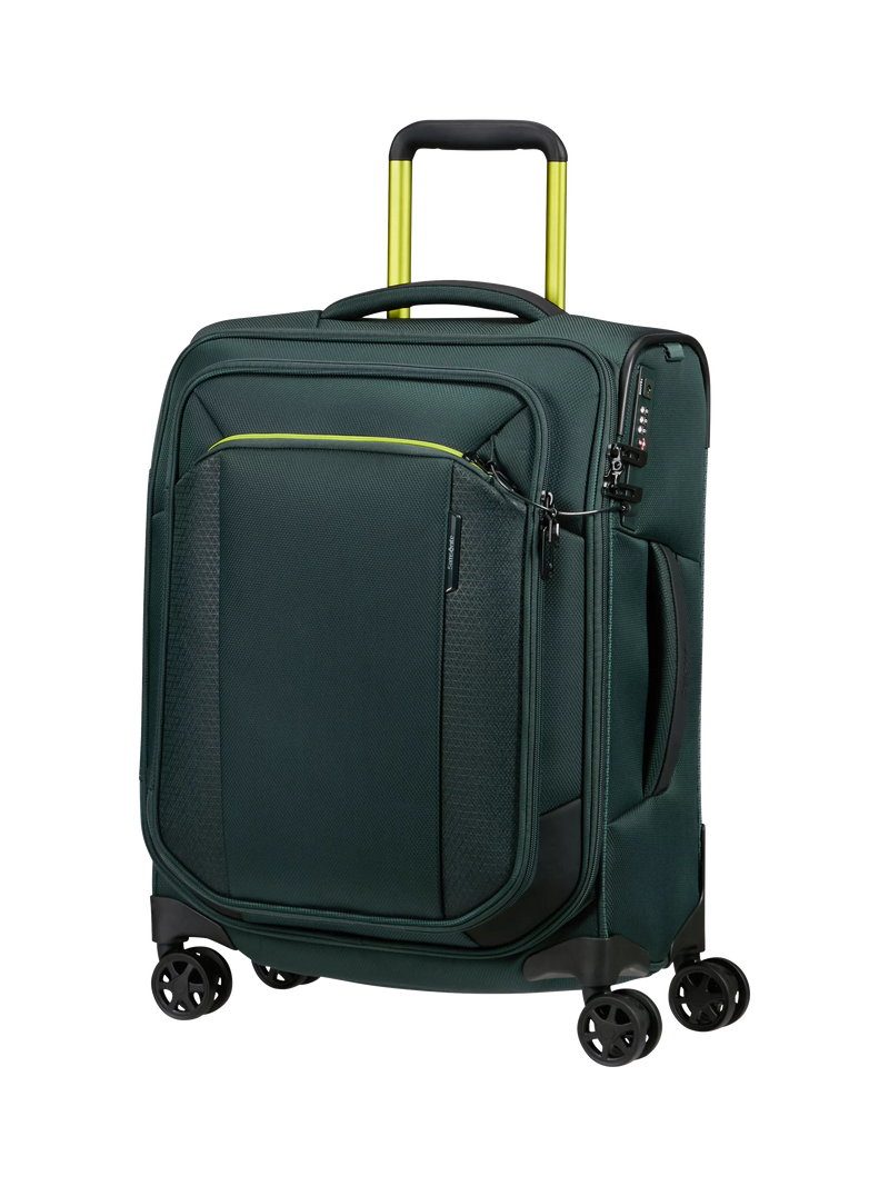 Samsonite Respark 55cm Double Wheel Cabin Spinner Suitcase, Forest Green, 59L