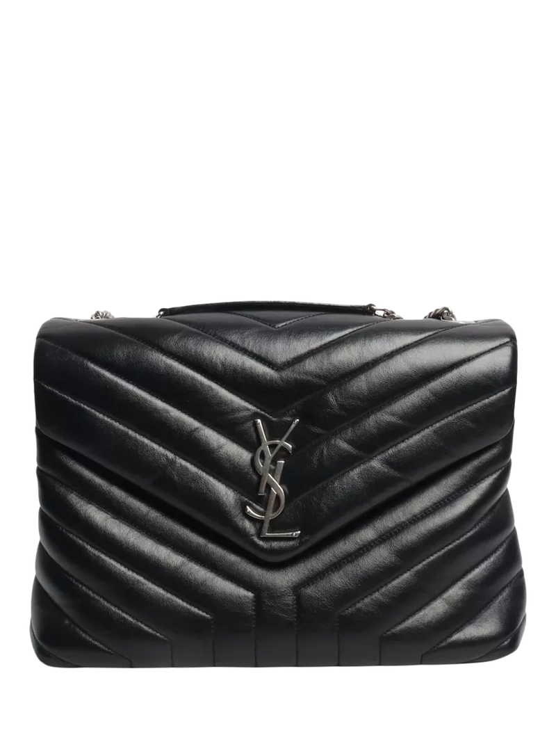 SAINT LAURENT Loulou quilted leather shoulder bag black (British brand)