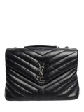 SAINT LAURENT Loulou quilted leather shoulder bag black (British brand)