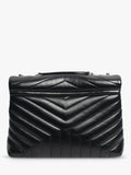 SAINT LAURENT Loulou quilted leather shoulder bag black (British brand)