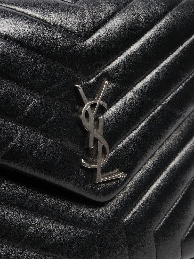 SAINT LAURENT Loulou quilted leather shoulder bag black (British brand)