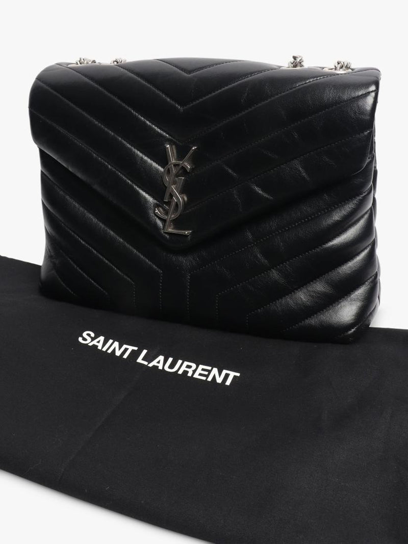 SAINT LAURENT Loulou quilted leather shoulder bag black (British brand)