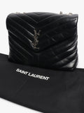 SAINT LAURENT Loulou quilted leather shoulder bag black (British brand)