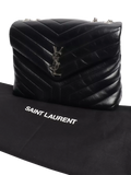 SAINT LAURENT Loulou quilted leather shoulder bag black (British brand)