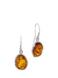 Be-Jewelled Baltic amber drop earrings sterling silver, imported from the UK