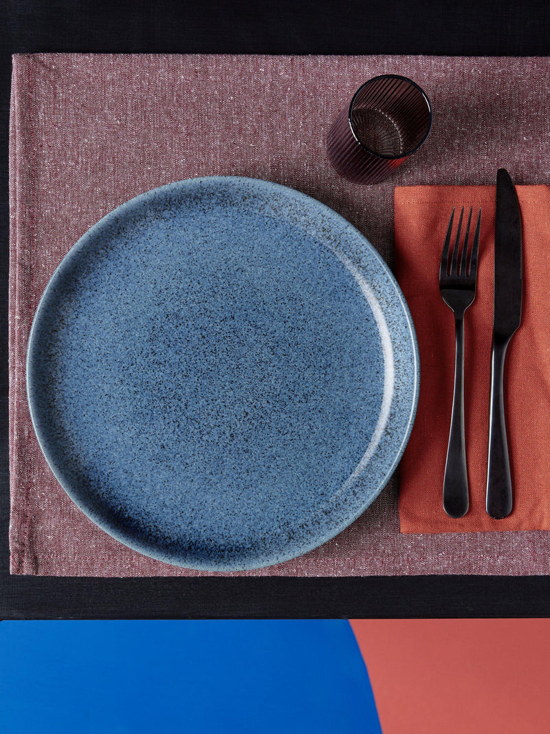 Denby Studio Blue Flint stoneware dinner plate 26cm, imported from the UK