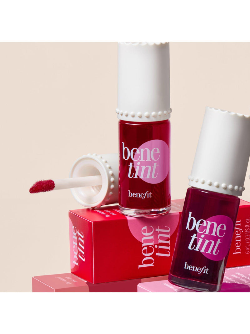 Benefit Benetint lip and cheek tint duo gift set with makeup bag (British brand)