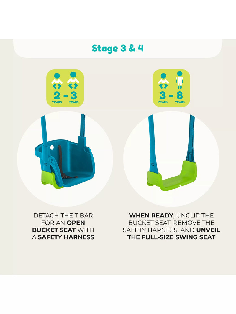 TP Toys Quadpod 4-in-1 baby swing seat, UK version