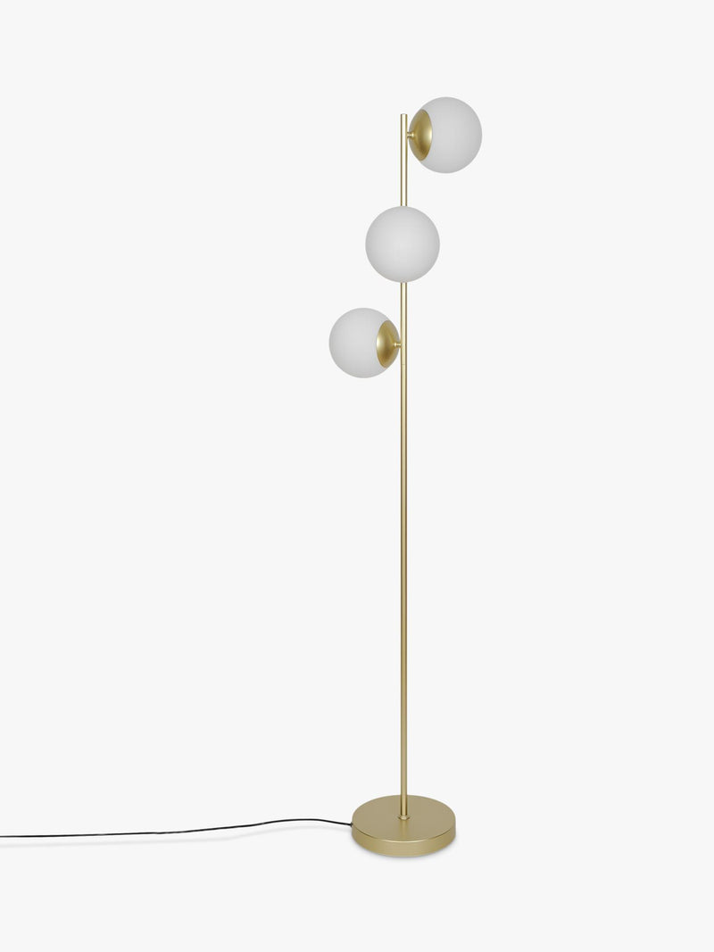 Nordlux Lilly floor lamp brass with opal glass shades (British brand)