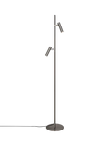 Nordlux Makoto floor lamp satin chrome adjustable heads (British brand)