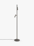 Nordlux Makoto floor lamp satin chrome adjustable heads (British brand)