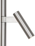 Nordlux Makoto floor lamp satin chrome adjustable heads (British brand)