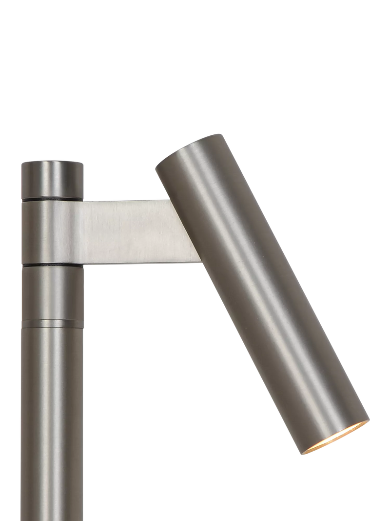 Nordlux Makoto table lamp satin chrome, imported from the UK