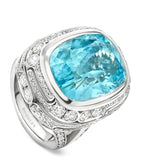 Boodles Play of Light cocktail ring with Paraiba and diamonds, UK version