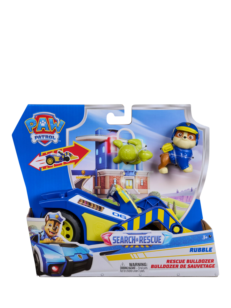 Paw Patrol Rubble Rescue Bulldozer toy vehicle with figure - British product