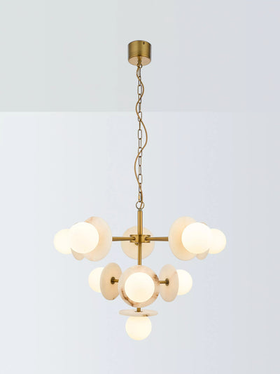 John Lewis John Lewis Novarro Multi-Arm Opal Globe Pendant Ceiling Light, Antique Brass- Buy online at McGrocer