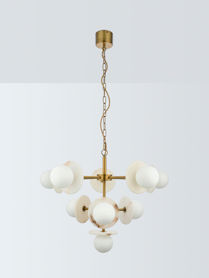 John Lewis Novarro opal globe pendant light antique brass - British product