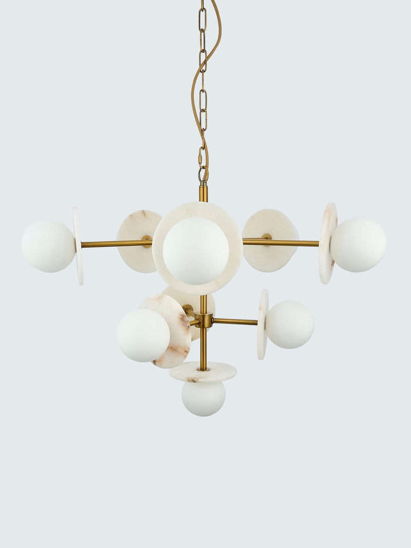 John Lewis Novarro opal globe pendant light antique brass - British product