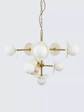 John Lewis Novarro opal globe pendant light antique brass - British product