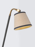 John Lewis Annmarie blue task lamp with antique brass finish, imported from the UK